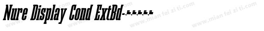 Nure Display Cond ExtBd字体转换